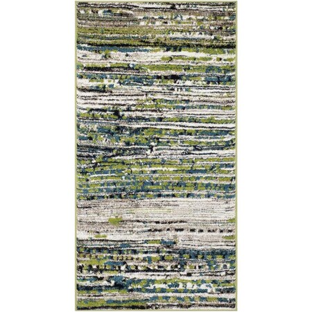 Safavieh 2 ft. 7 in. x 5 ft. Porcello Power Loomed Area Rug Cream & Green - Small Rectangle PRL6944L-3